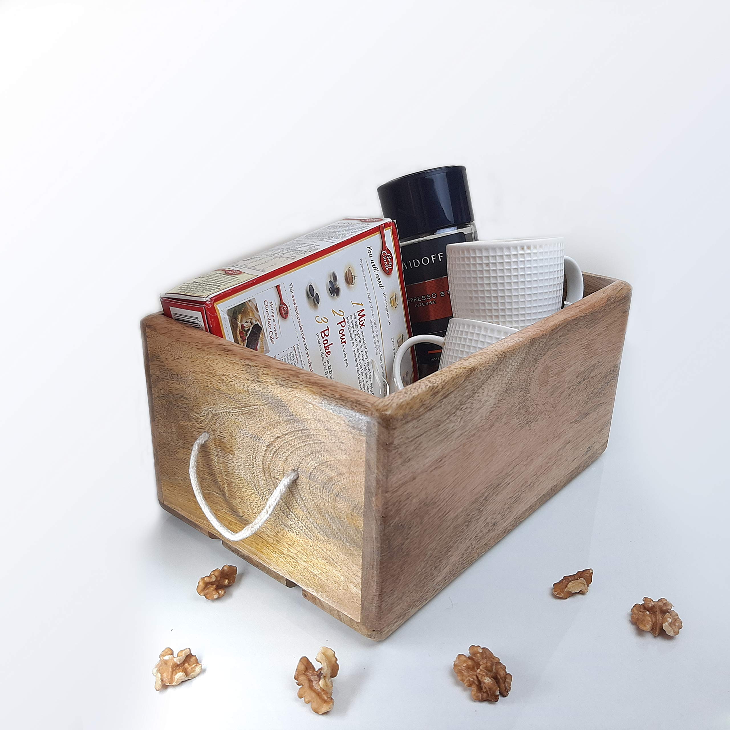 LeSavon Wood Organizer (Brown) - Set of 3